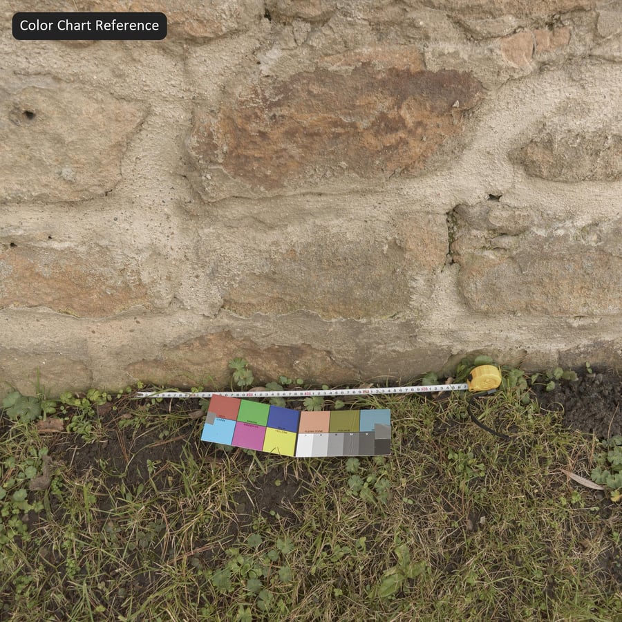 Mossy Rubble Stone Wall Texture, Beige