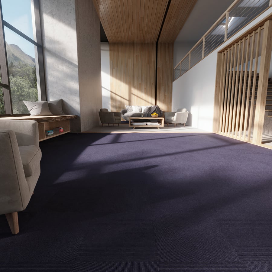 Tiled Commercial Carpet Flooring Texture, Navy Blue