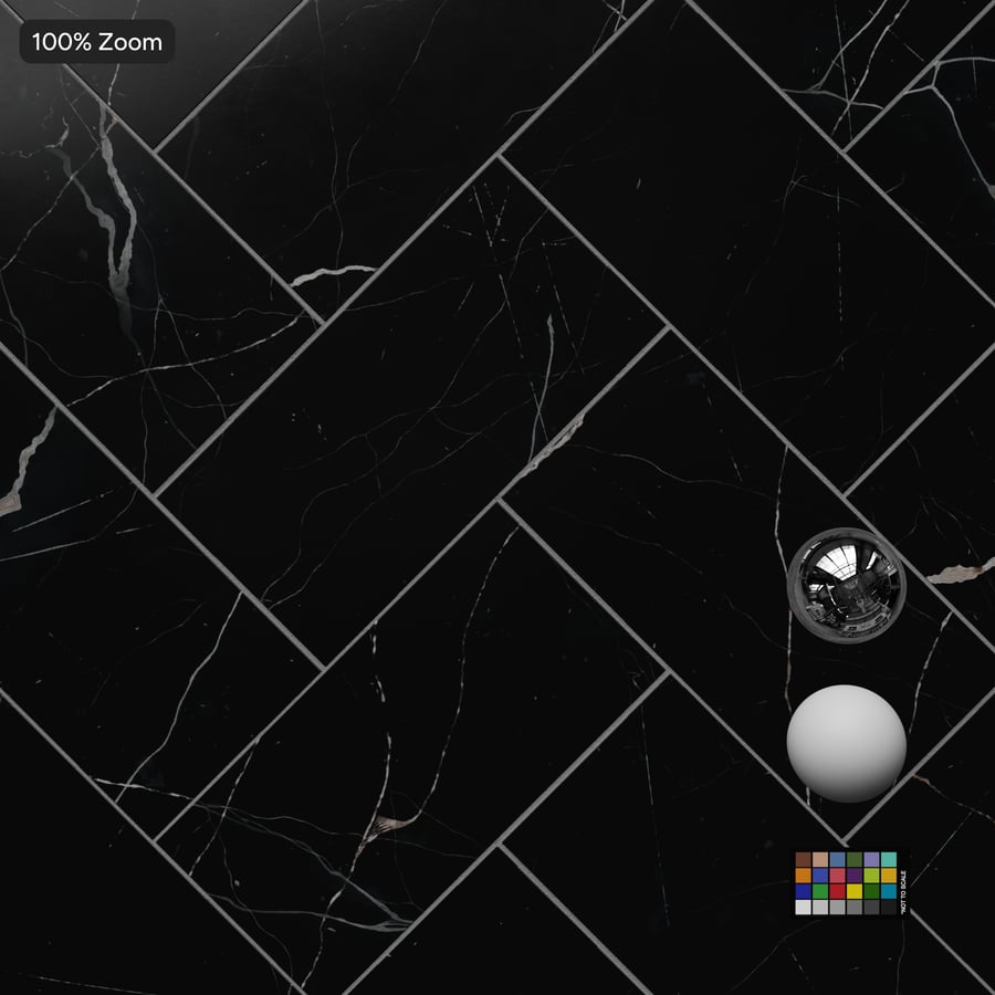 Mramorová matná textura Herringbone, Atlantis Black