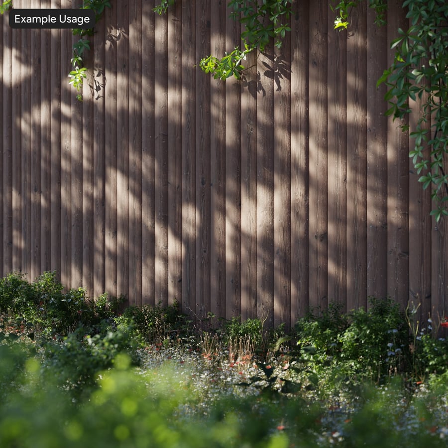 Weathered Vertical Cladding Texture, Dark Brown