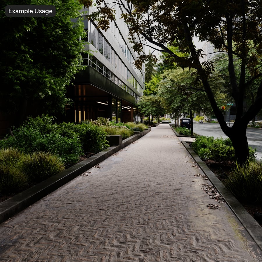 Herringbone Stone Paver Texture, Brown