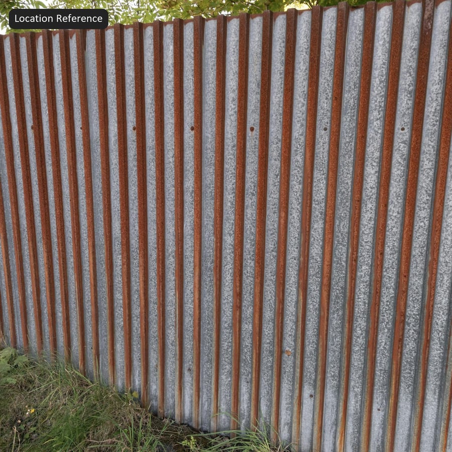 Tekstur Logam Bergelombang Berkarat