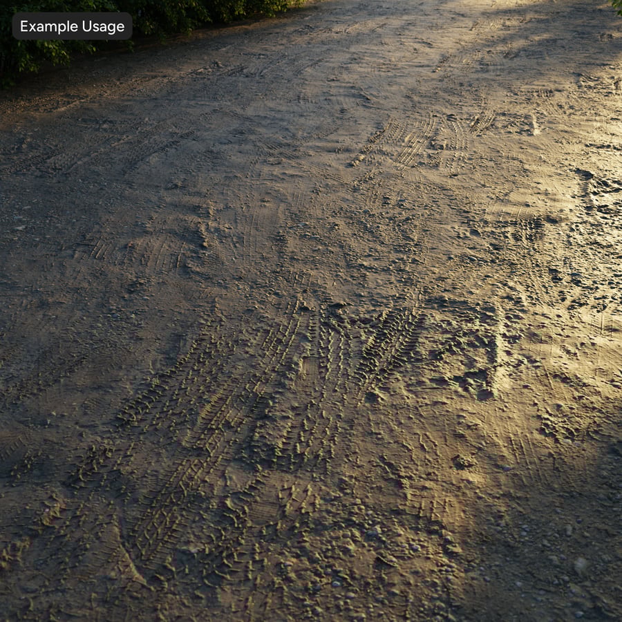 Tire Tracks on Mud Texture