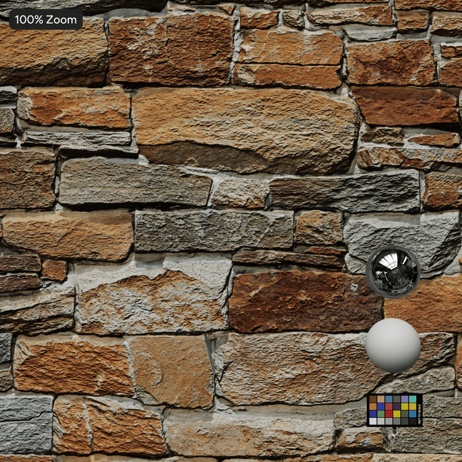 Slate Stone Wall Texture, Multicolor