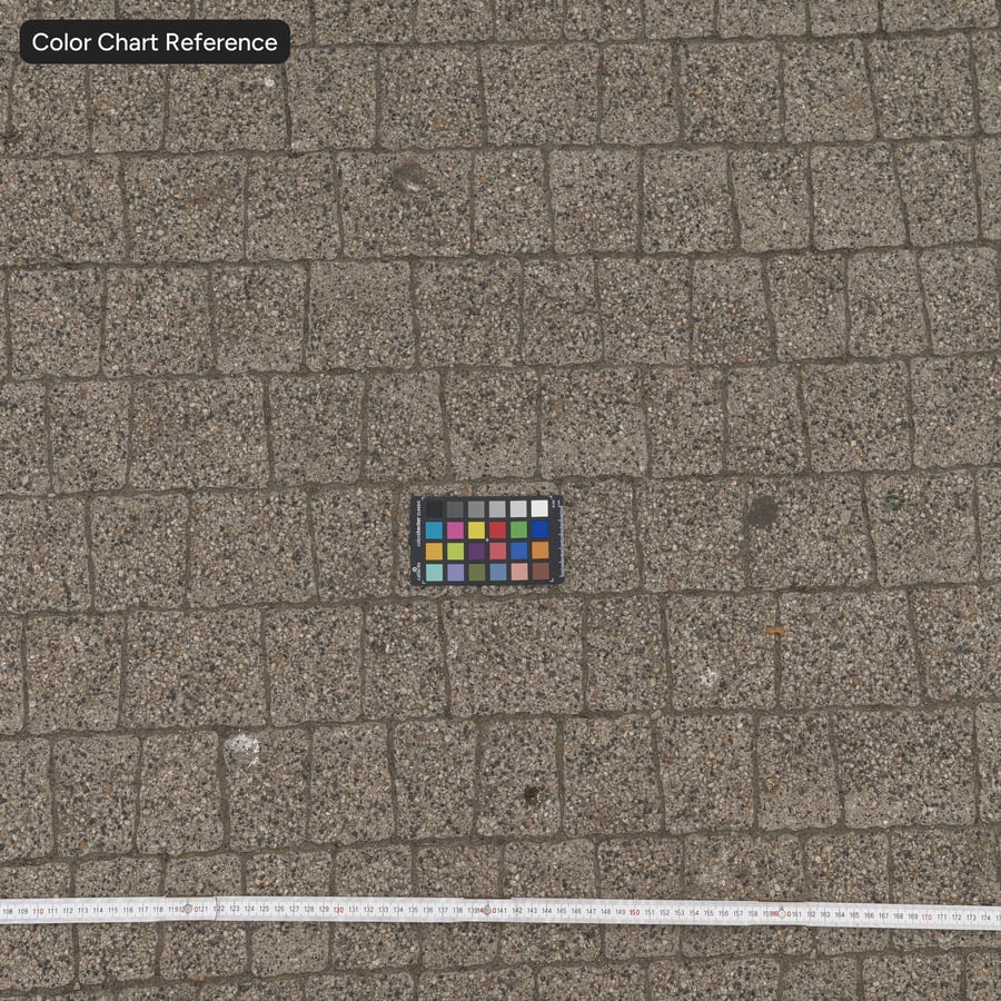 Textura de piso de paralelepípedos danificado, cinza-marrom