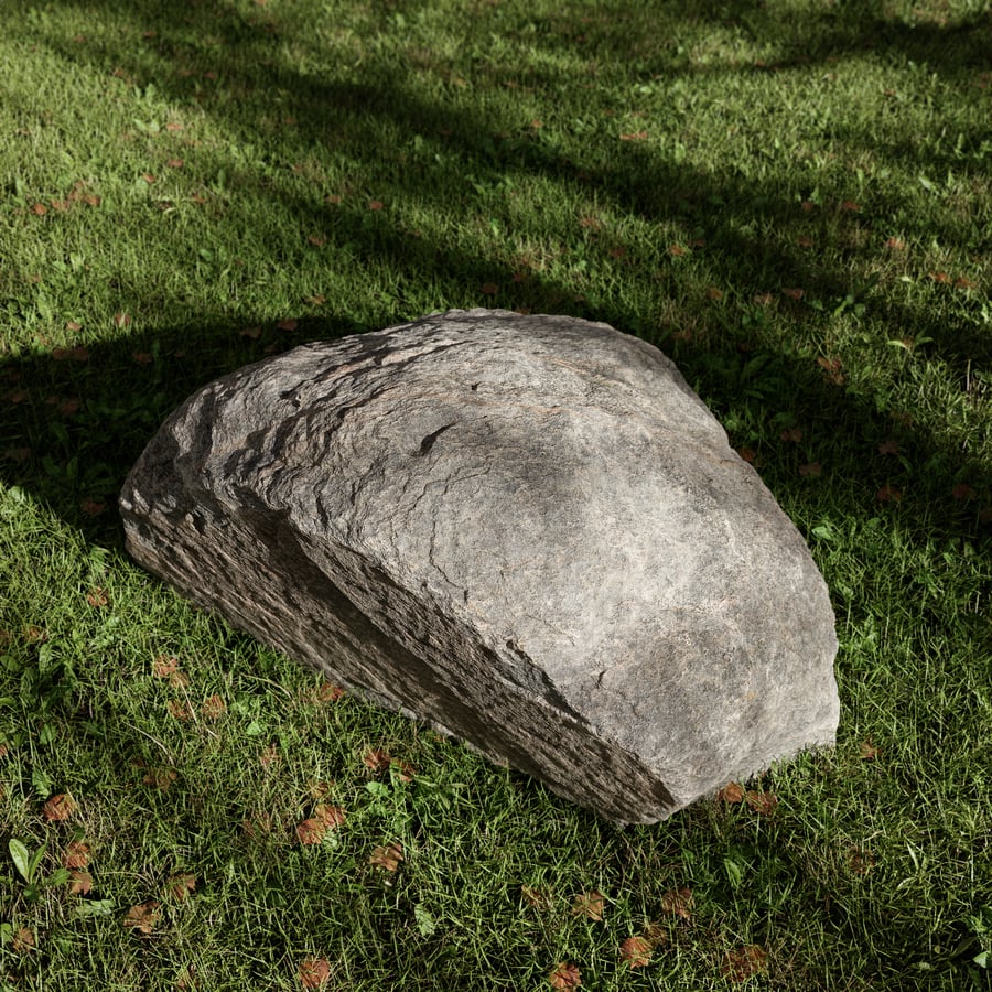 Modelo de pedra grande e lisa em tons frios