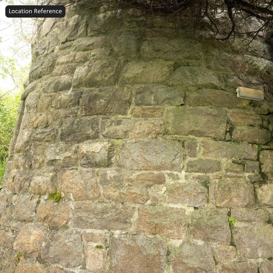 Mossy Stone Block Wall Texture
