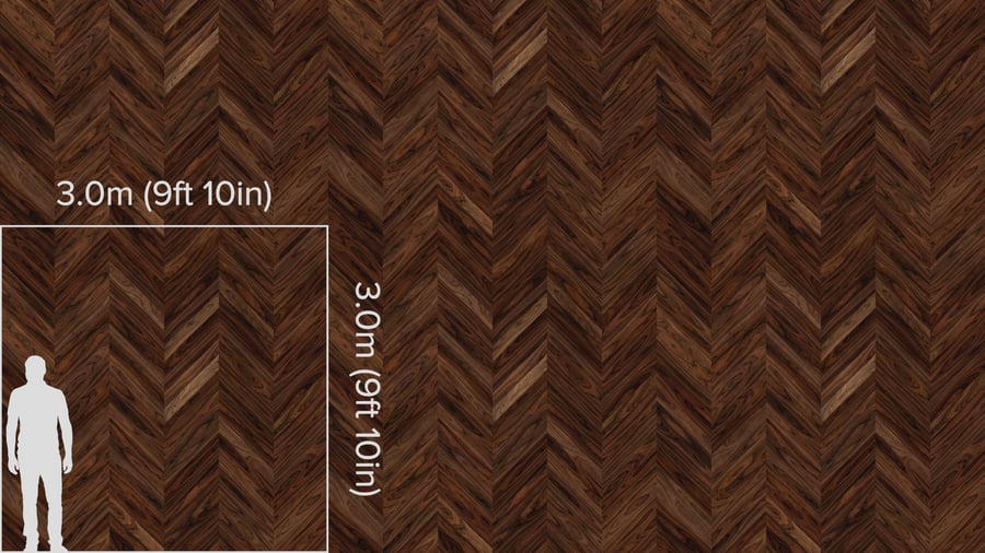 Dark Chevron Pattern Walnut Wood Flooring Texture