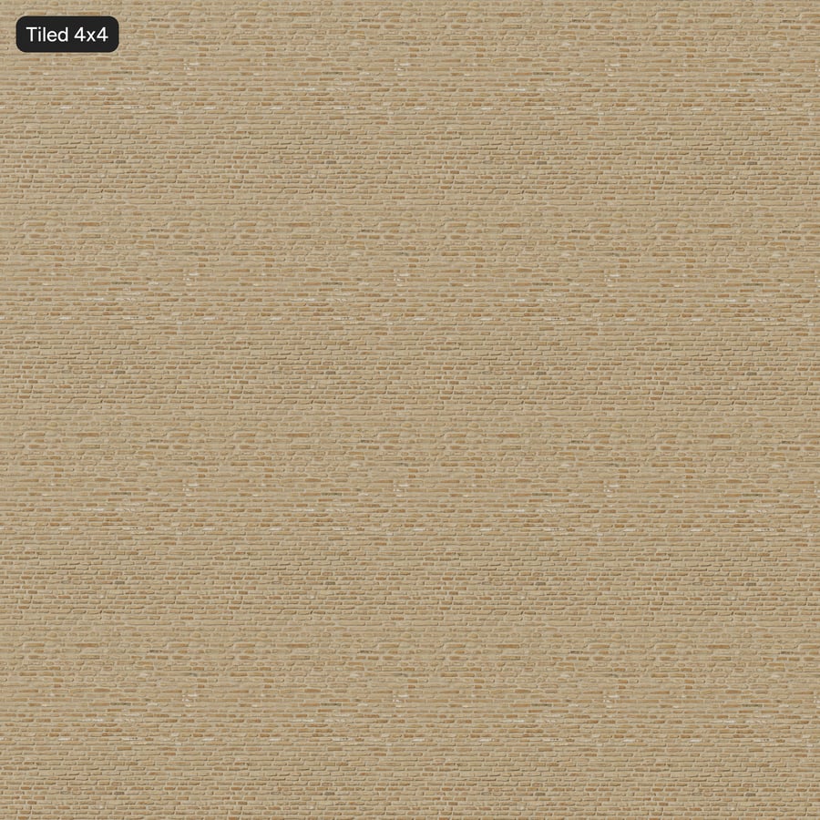 Mortared Long Running Bond Baksteenstructuur, Geel