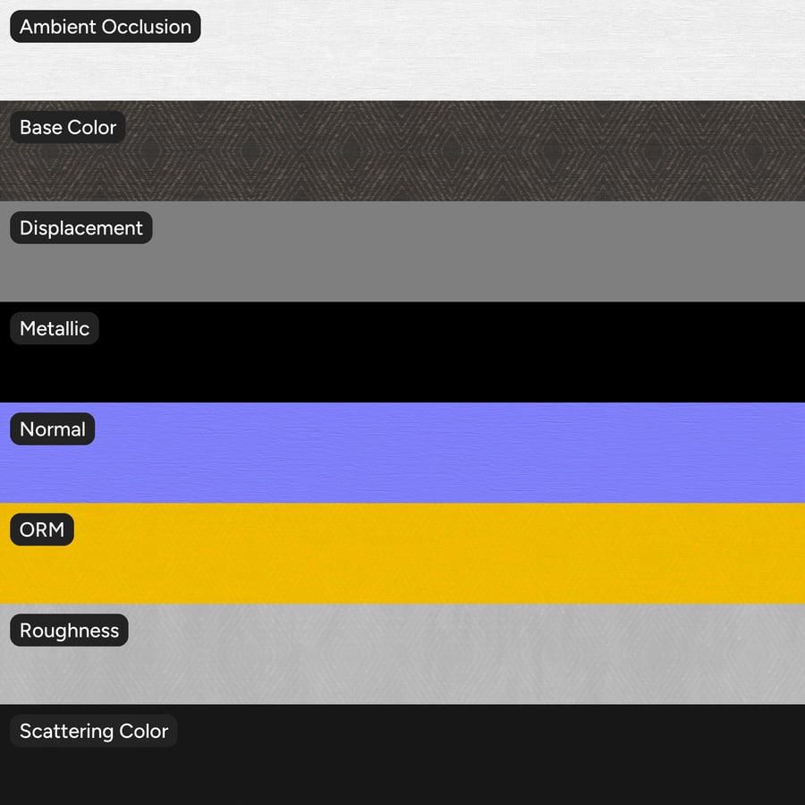 Diamond Pattern Textile Wallpaper Texture, Black and Yellow
