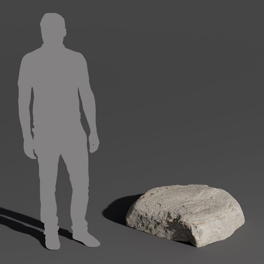 Modelo de pedra grande, plana, fina e lisa em tons frios