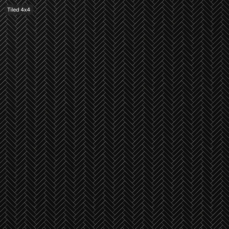 Textura de azulejo cerâmico fosco em espinha, preto