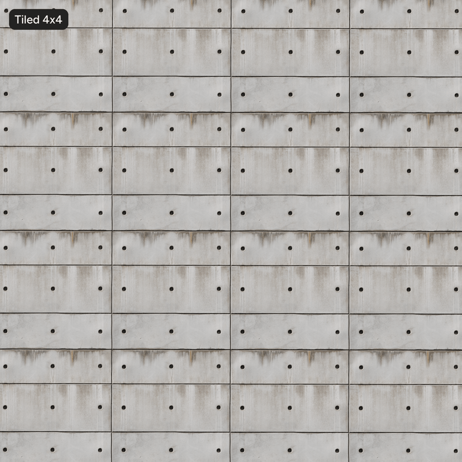 Weathered Retaining Concrete Wall with Tie Holes Texture