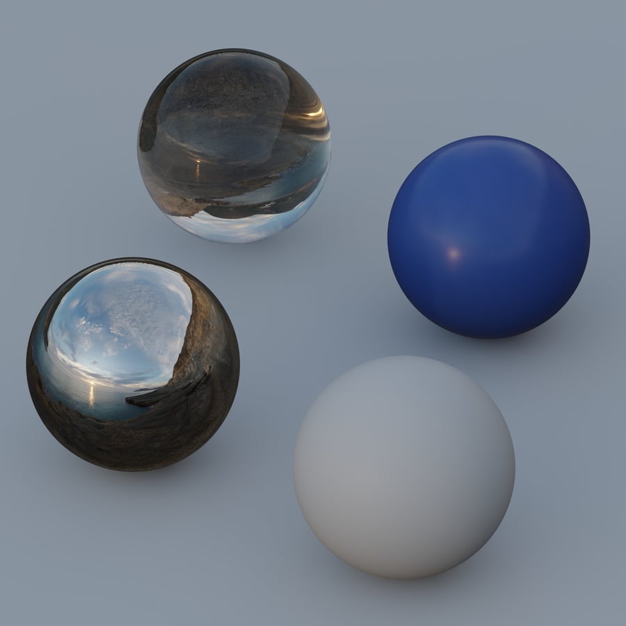 HDRI εξωτερικού χώρου με βραχώδη ακτή κατά τη συννεφιασμένη ανατολή