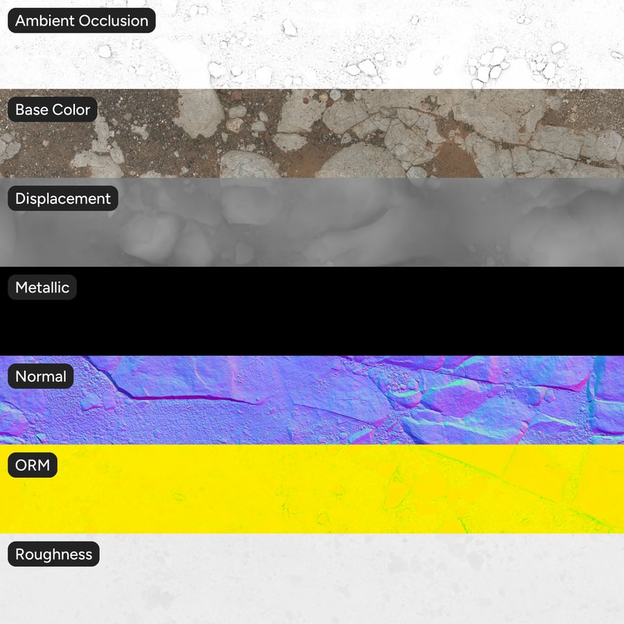 Arid Rocky Ground Terrain Texture, Buff and Red