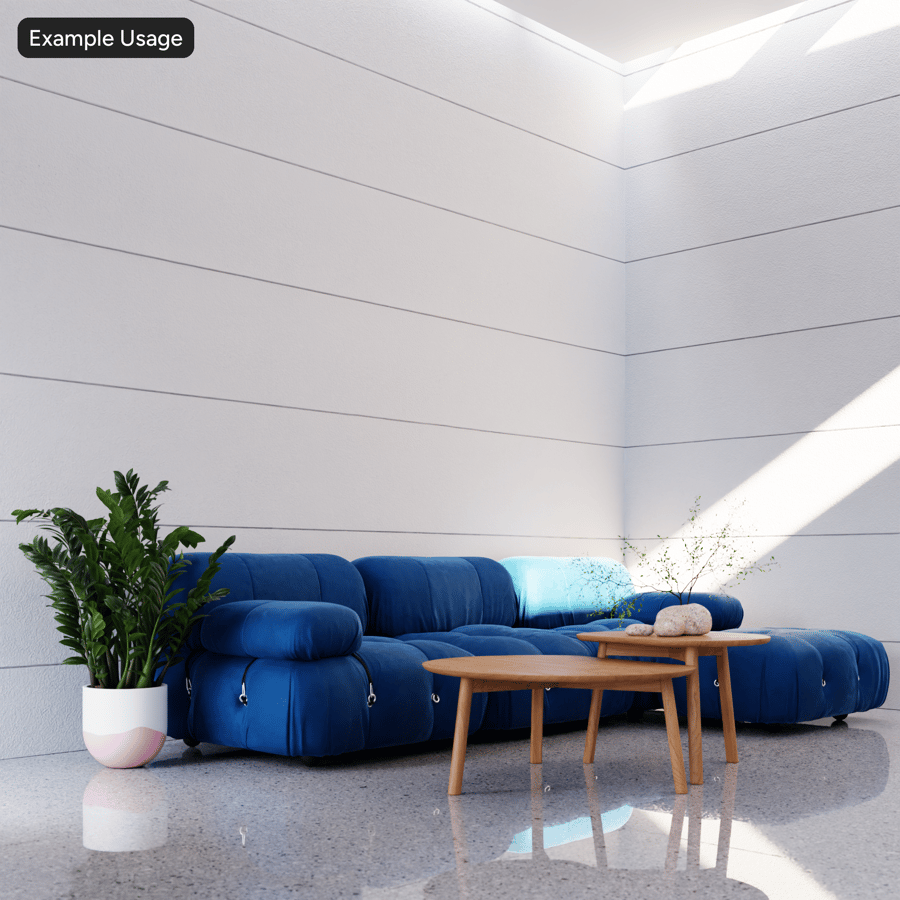 Horizontal Panel Precast Concrete Wall Texture, Off-White