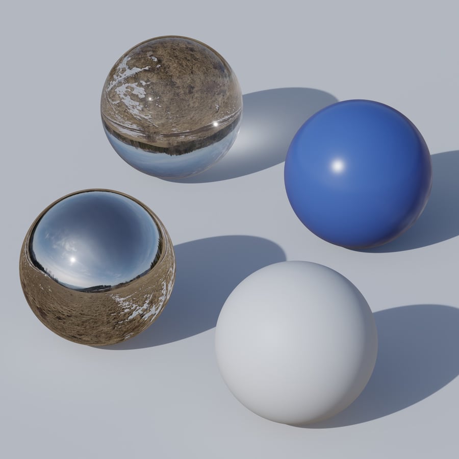 Snowy Mountain Clear Sky Outdoor HDRI