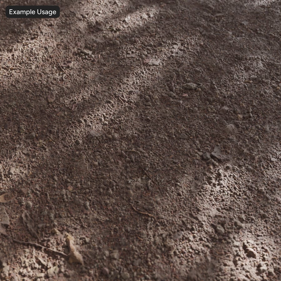 Small Pebbles and Debris on Dirt Texture