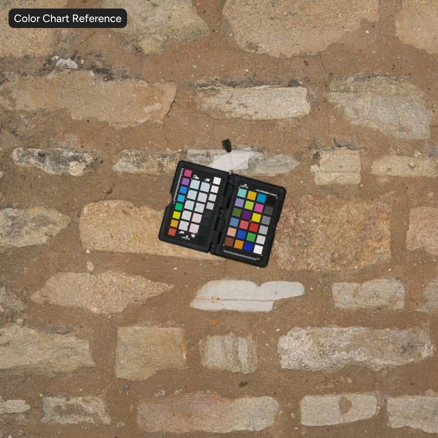 Old Mortared Slim Stone Block Wall Texture