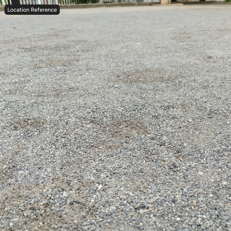 Textura de cascalho fino manchado seco