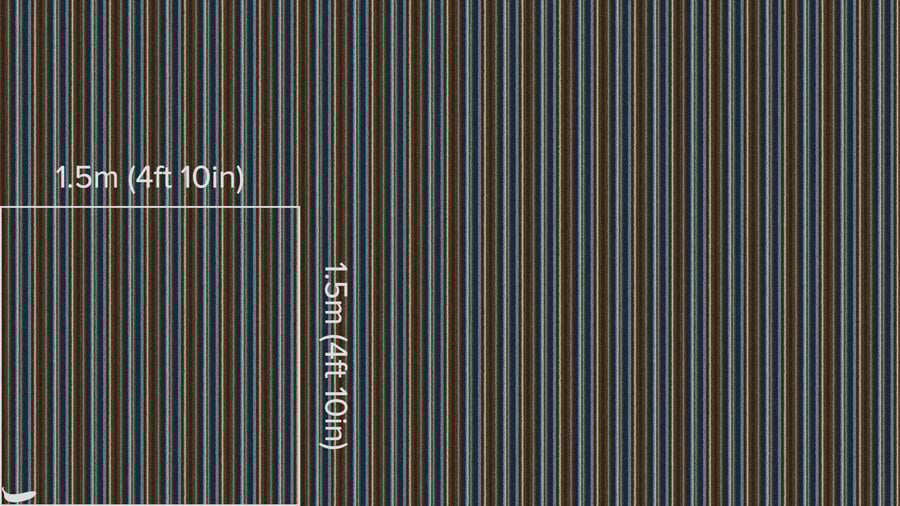 Tapete com textura em espiral com riscas, castanho e azul