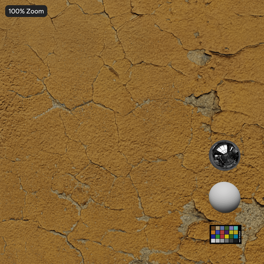 Peeled Paint Plaster Wall Texture, Yellow