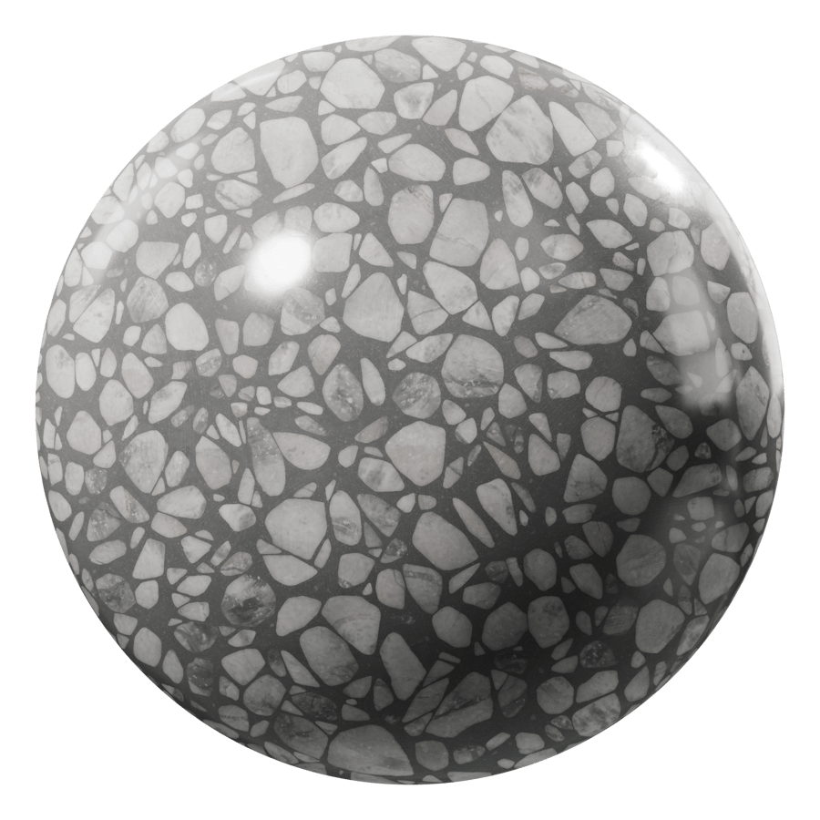 Palladiana Pebble Terrazzo Texture, Grey