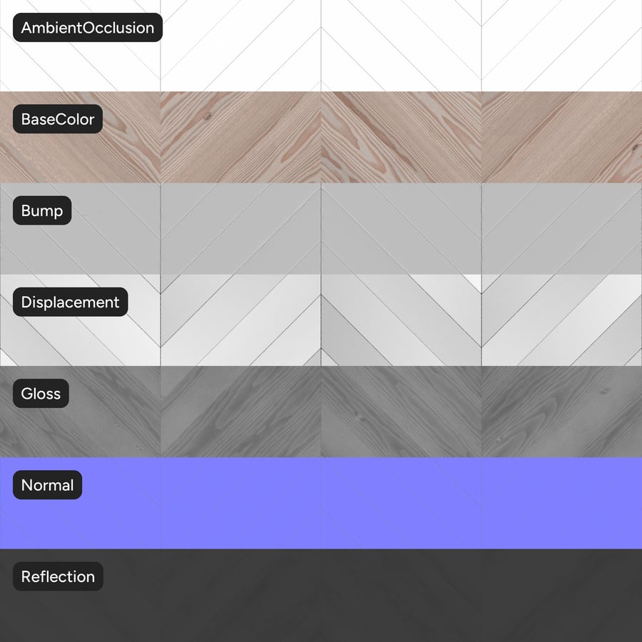 Chevron Douglas Fir Wood Board Texture, Natural