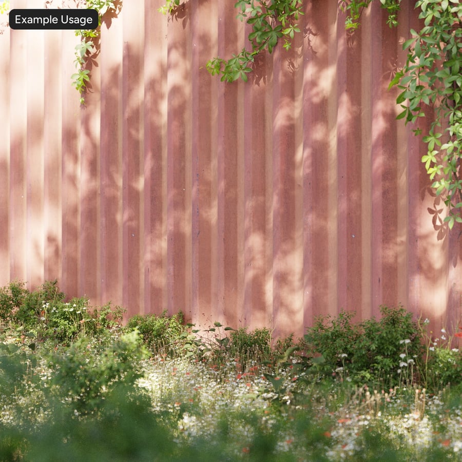 Corrugated Matte Metal Texture, Rustic Rose