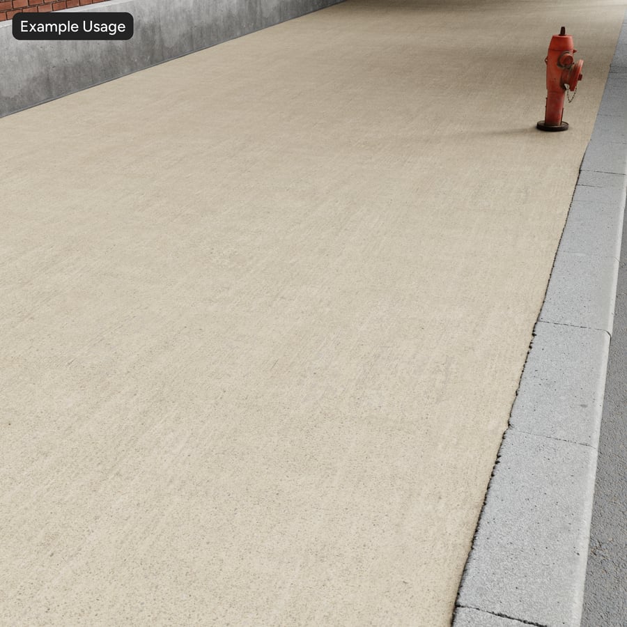 Worn Broom Finish Concrete Sidewalk Texture, Beige