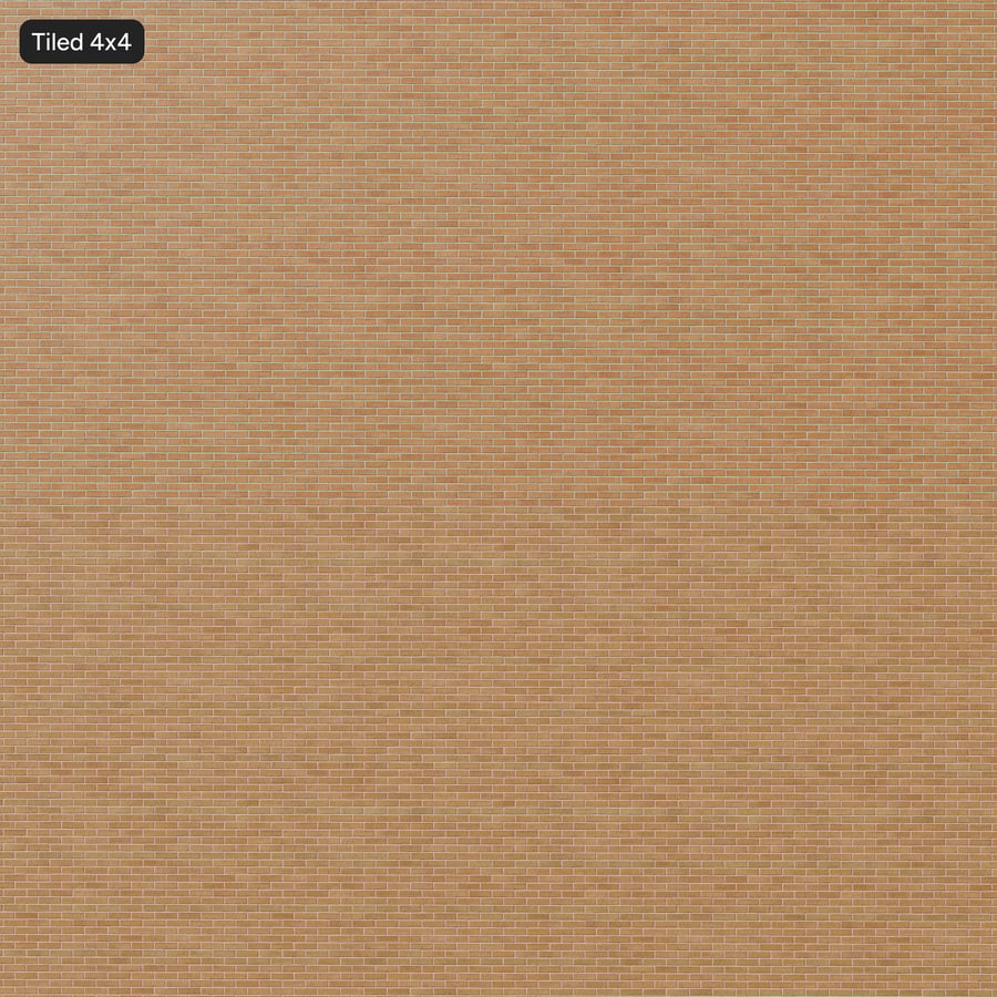 Dragfaced Running Bond Brick Wall Texture, Orange