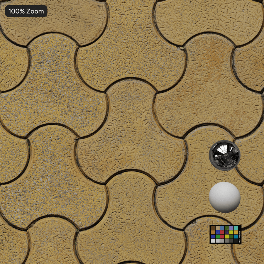 Dirty Milano Paver Texture, Yellow