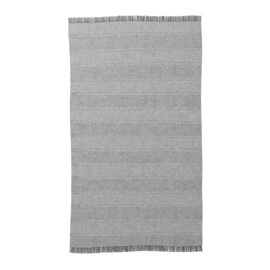 Sunset Stripe Designer Rug Model, Soft Grey