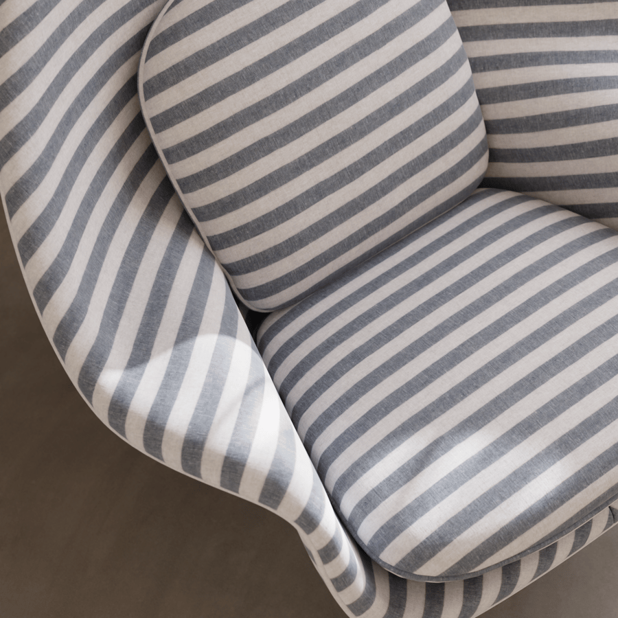 Striped Linen Fabric Texture, Blue