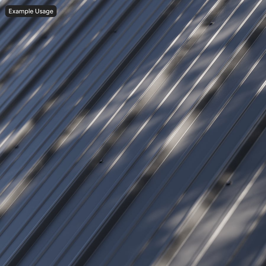 Standing Seam Painted Corrugated Metal Texture, Black