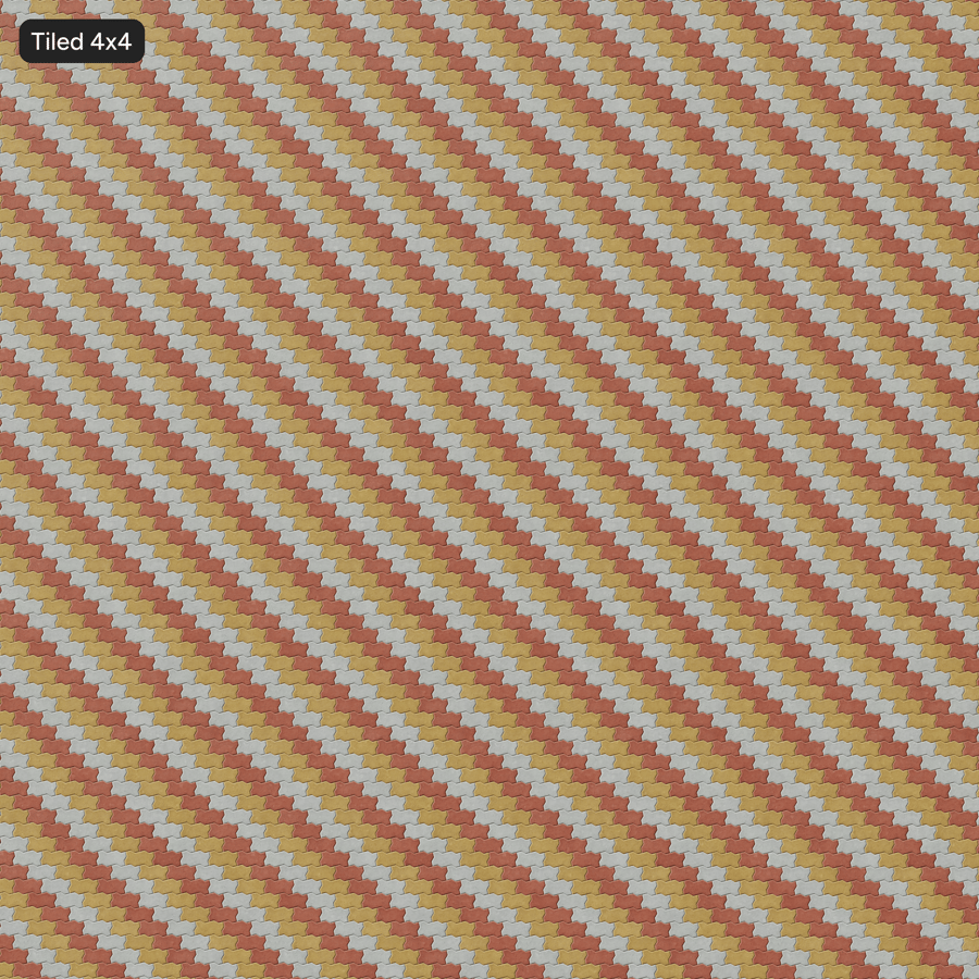 Zigzag Running Paver Texture, Striped Yellow