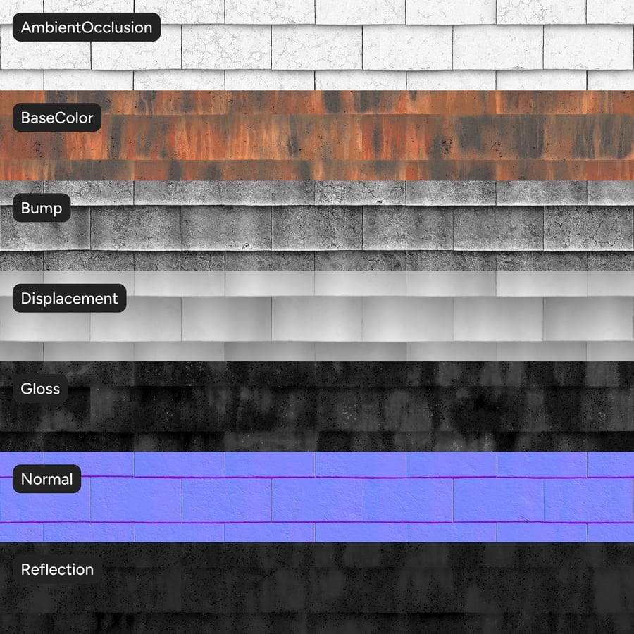 Textura de telhas de barro estriadas, laranja