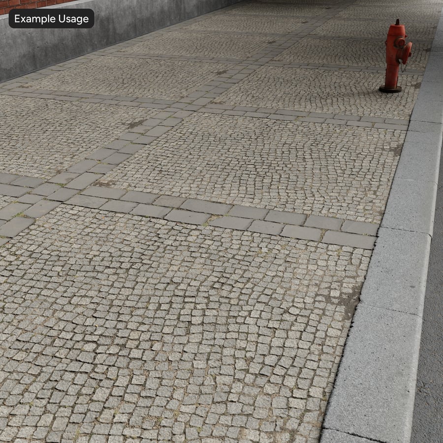 Worn Grid Cobblestone Texture