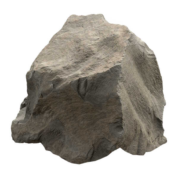 Modelo de canto rodado triangular de gran tamaño en tonos fríos