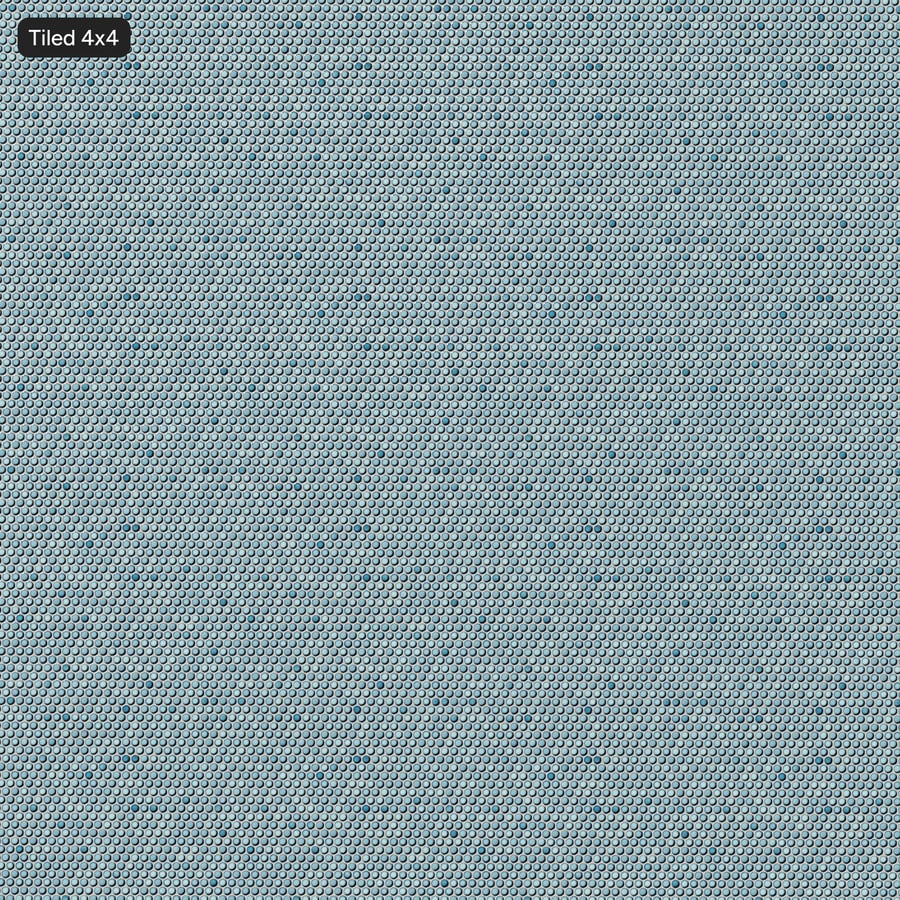 Textura de azulejo brilhante de cerâmica redondo Penny, azul claro