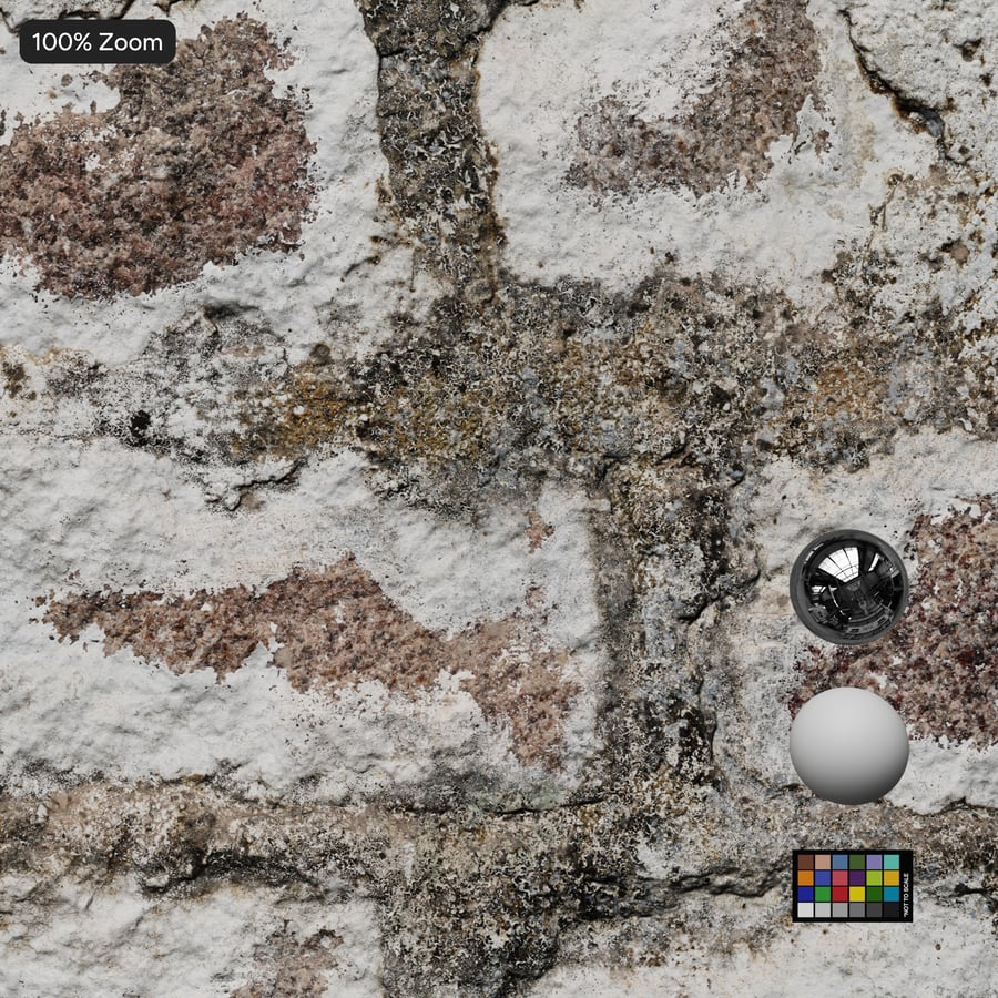 Whitewashed Stone Wall Texture