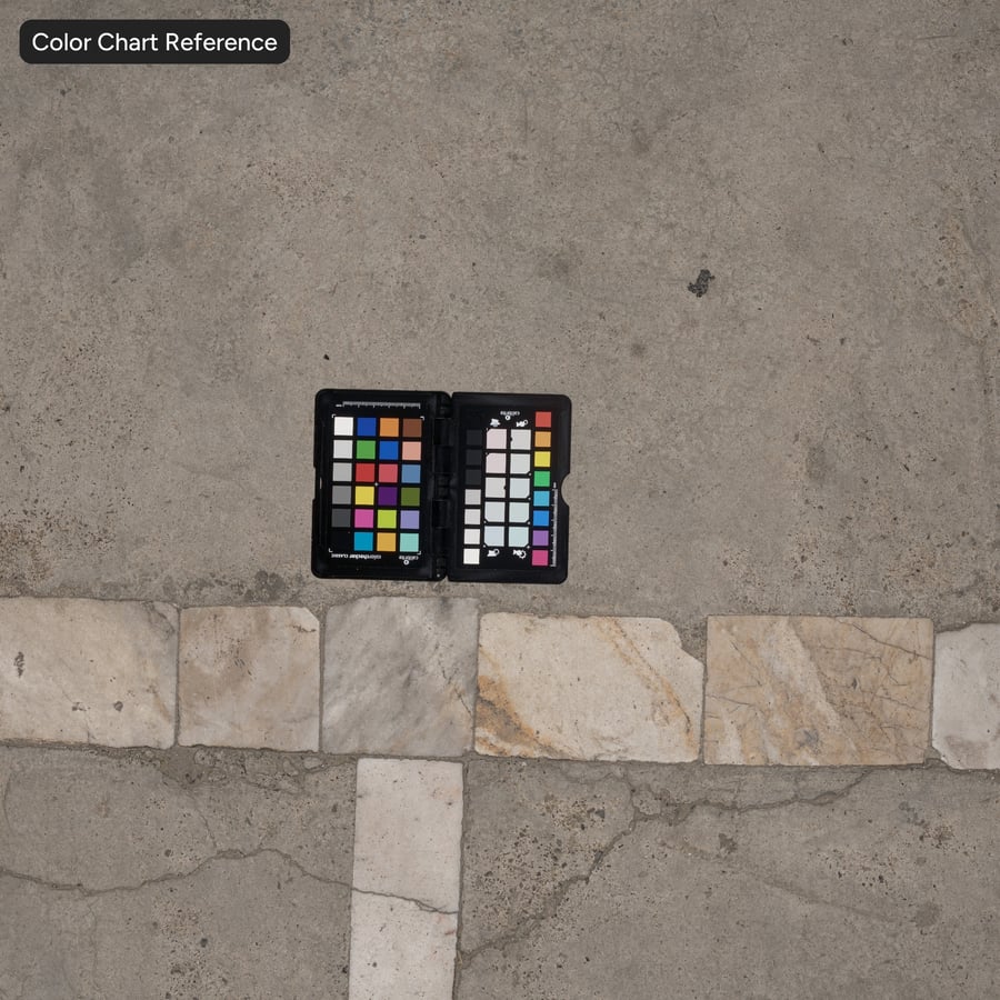 Worn Concrete with Stone Sidewalk Texture