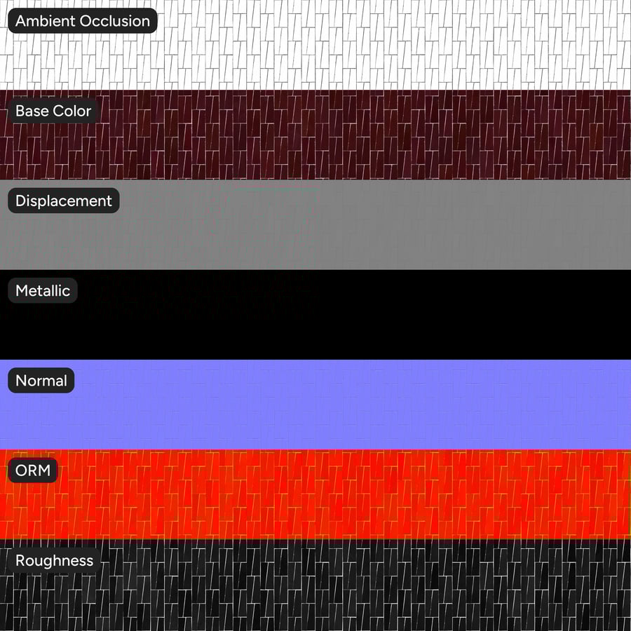 Trapezoidal Zellige blank kakelstruktur, röd