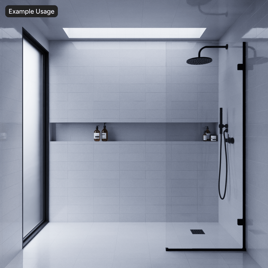 Rectangular Terrazzo Glossy Tile Texture, Gray