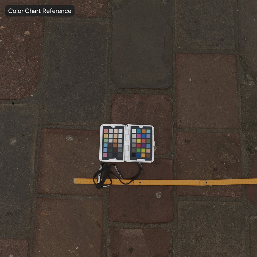 Texture de pavé usé, rouge