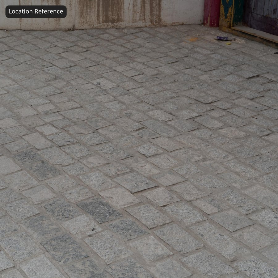 Rough Cobblestone Texture, White