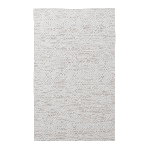 Model designového koberce Heathered Knitted Diamond, bílý