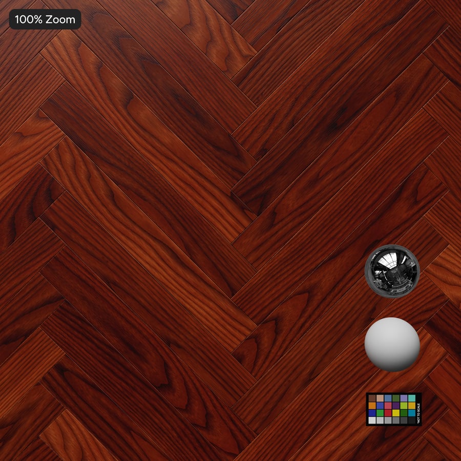 Herringbone Ash Wood Board Texture, Deep Ginger