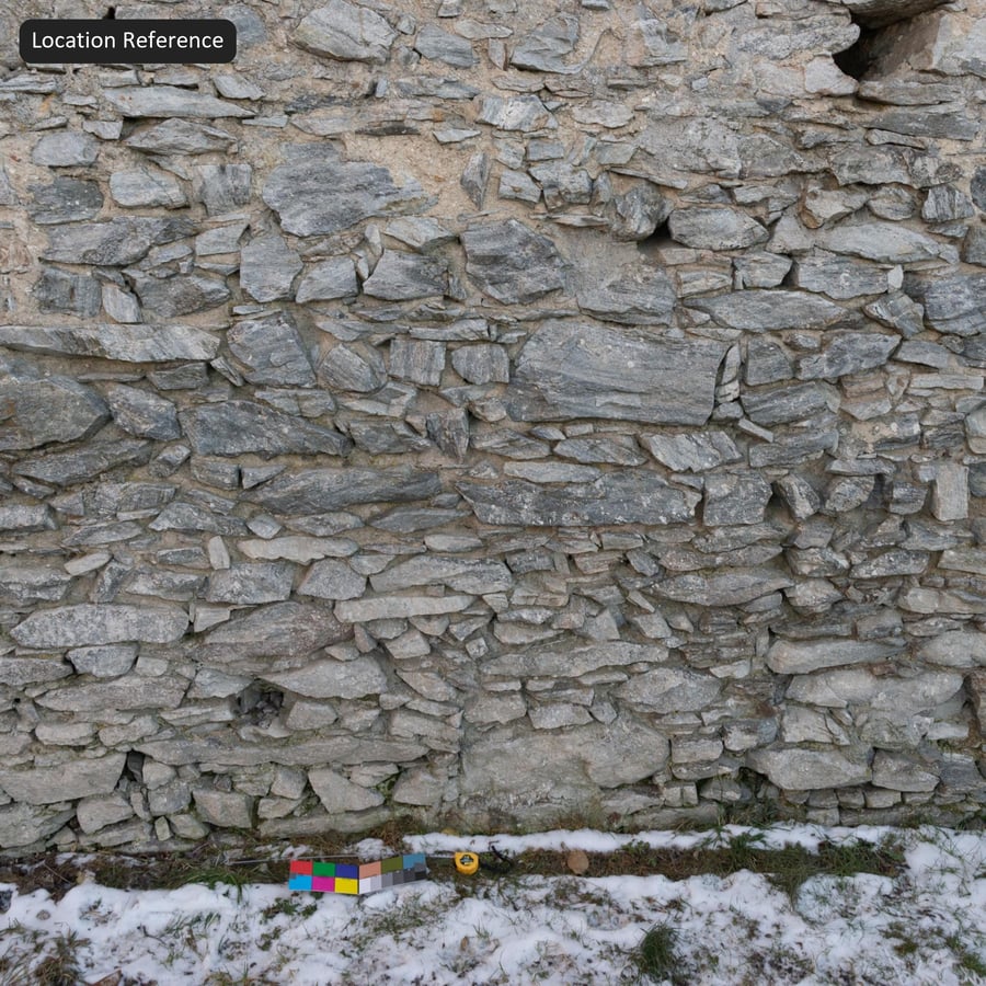 Old Rubble Stone Wall Texture, Tan