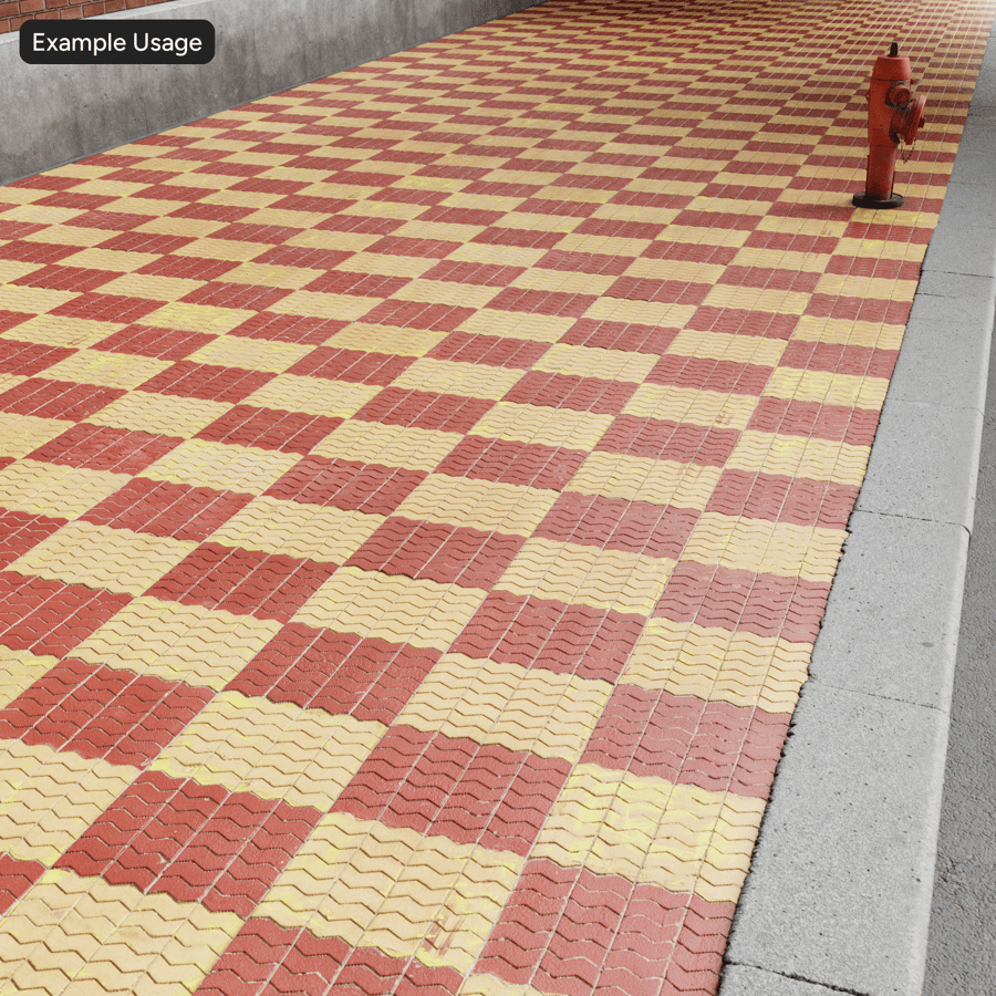 Textura de paver empilhado em ziguezague, quadriculado